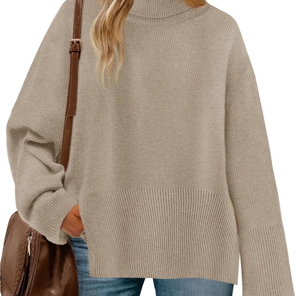 ZESICA Cozy Beige Knit Sweater XL